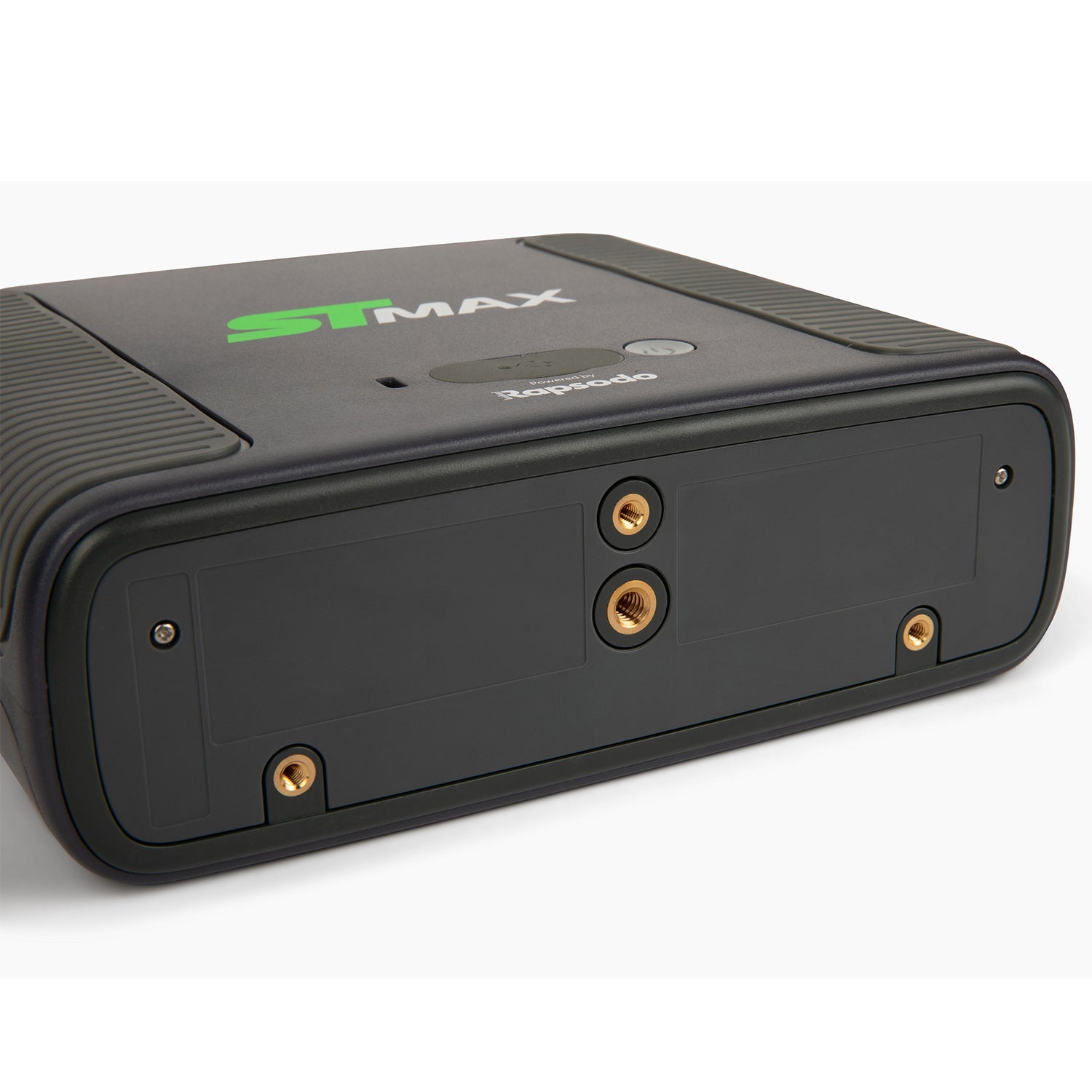 Bottom view of the ST MAX golf launch monitor on white background