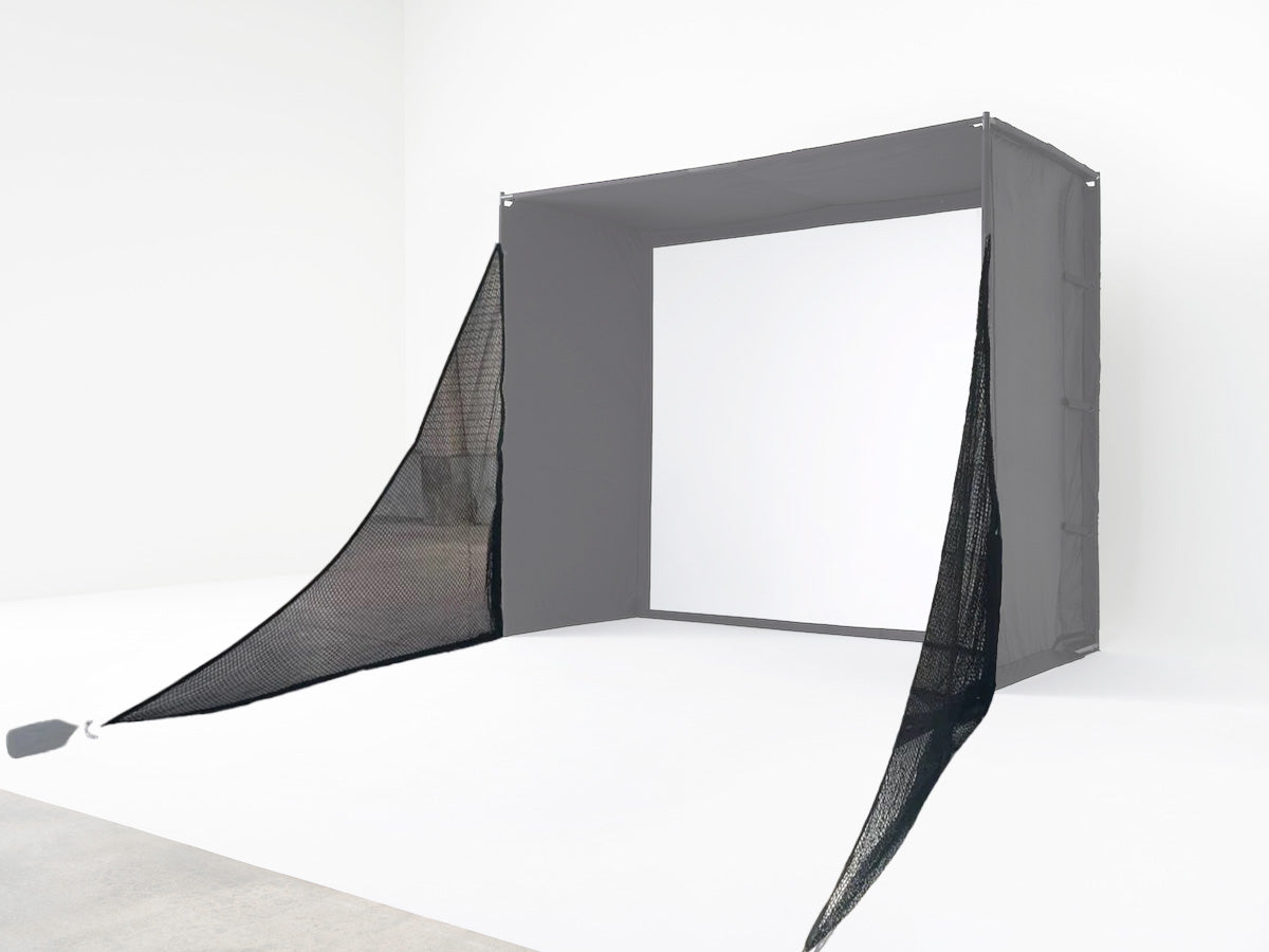 Studio enclosure side netting SkyTrak golf simulator accessories
