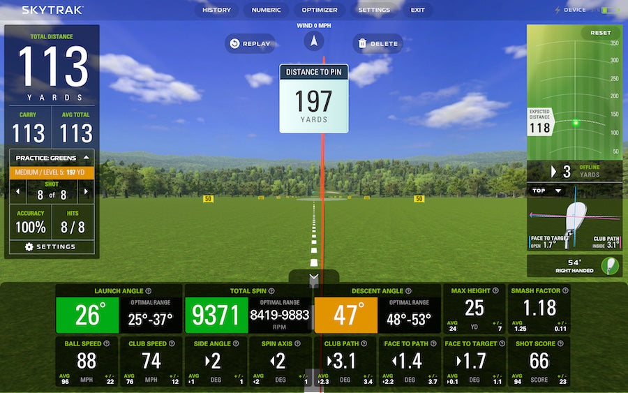 Shot Randomizer for SkyTrak game improvement software