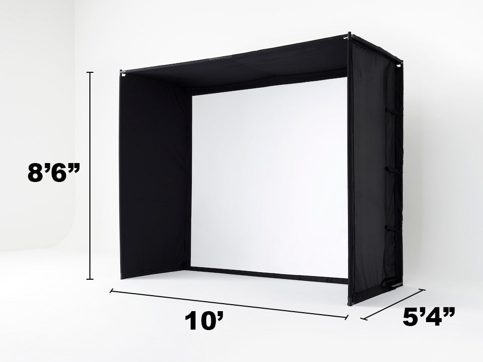 Measurements for Studio 10 enclosure SkyTrak golf simulation accessories