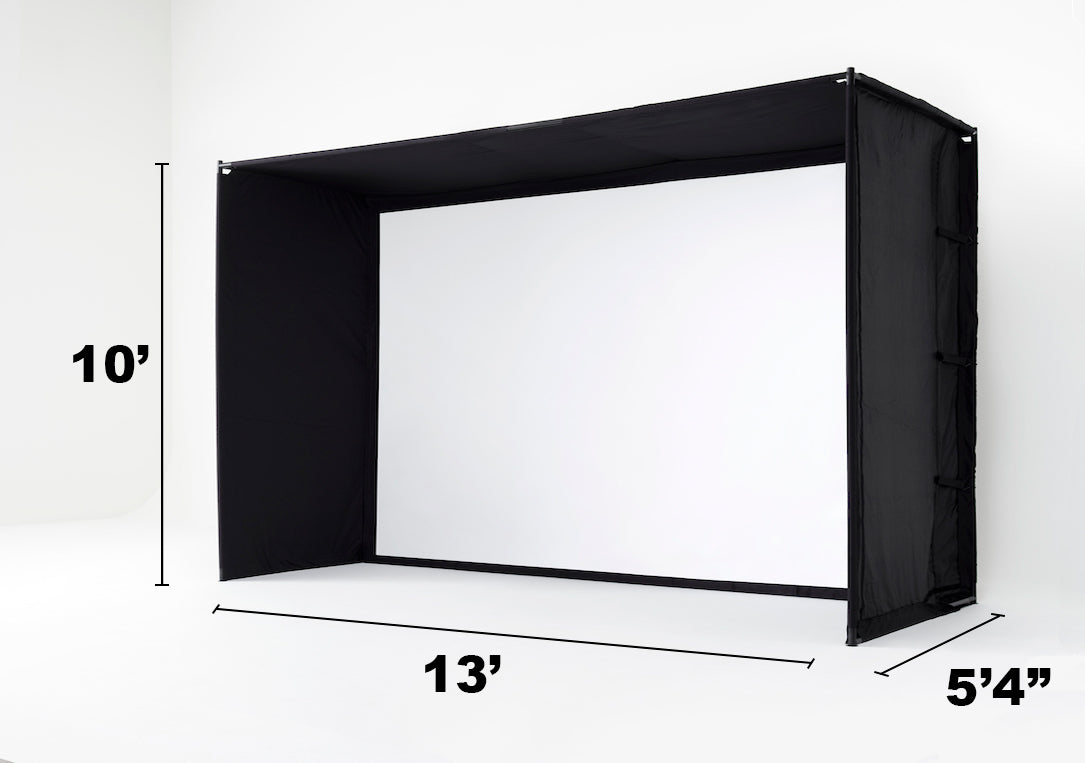 Measurements for Studio 13 enclosure SkyTrak golf simulation accessories
